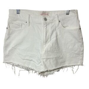Lucky Brand 90’s MIDI raw edge shorts. Size 8. White Jean.